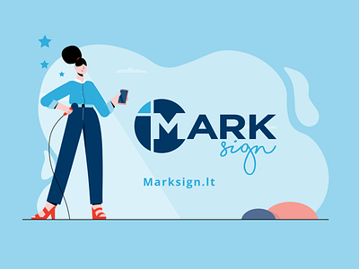 Mark Sign 2d after effects animation character design gif illustration liquid lithuania motion graphics phone tech transition