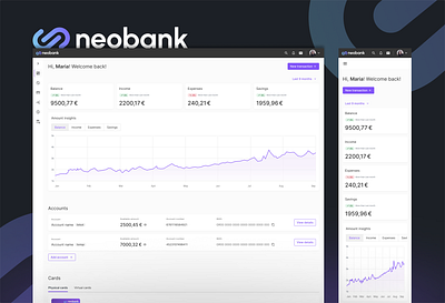 Banking app - neobank (case study) banking fintech