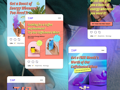 ZIP Mints — Social Media Campaign graphic design