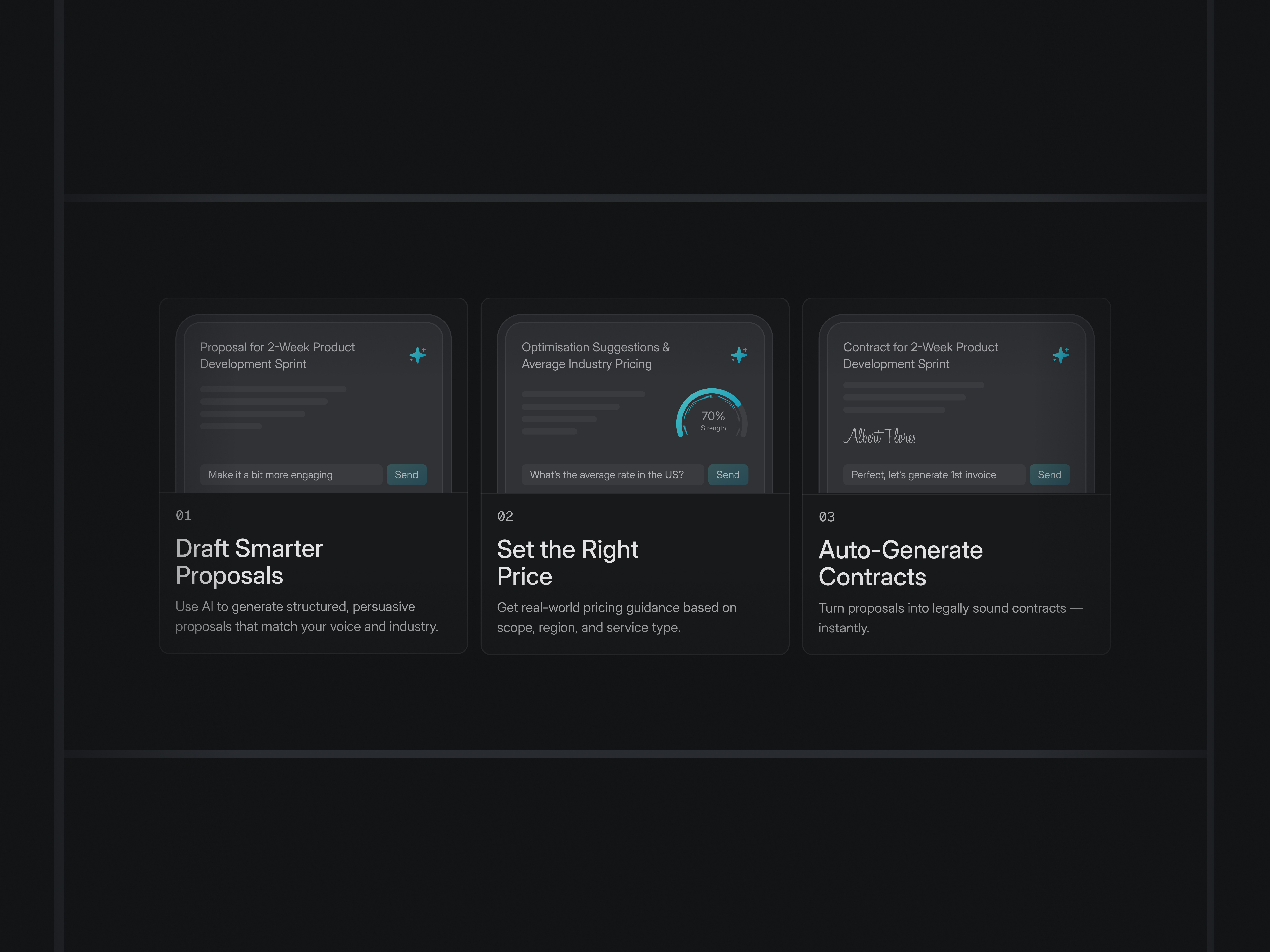 Example of Proposal builder value prop