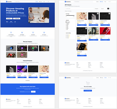 Simple & Clean E-commerce Platform Design design e commerce ecommerce figma graphic design illustrator marketplace template ui uiux ux webdesign