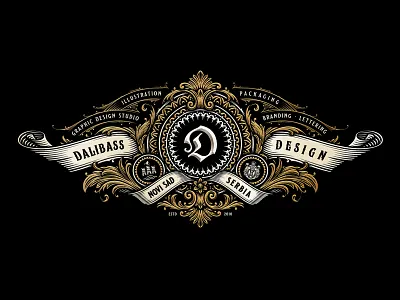 Dalibass Design Studio branding custom graphic design hand drawn illustration label design lettering logo logotype packaging design typography vintage