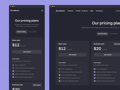 Pricing cards — Untitled UI pricing pricing cards pricing page web design