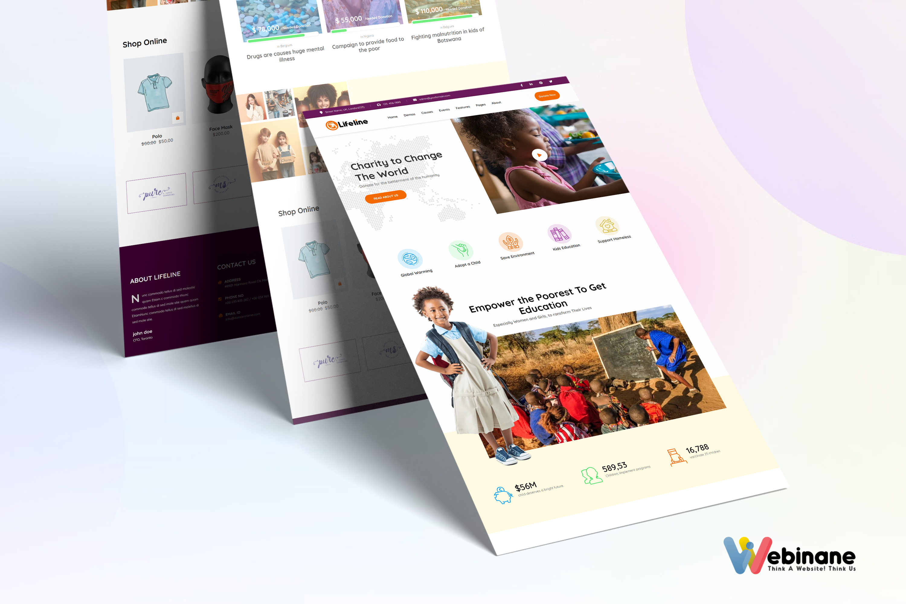 Create an Inspiring Education Charity Website with Lifeline charity website design charity website template charity websites demo pages layout donation donation homepage layout education charity fundraising homepage layout charity humanity landing page design minimal web design ngo website nonprofit homepage layout social impact web design ui designer volunteer website ui website design