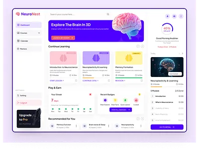 E-Learning Dashboard adtech dashboard elearning