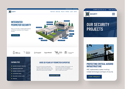 HRC Security - responsive website design ui ux web design