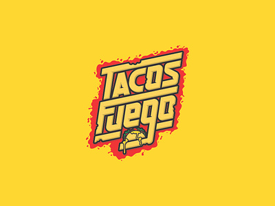 TACOS FUEGO branding design graphic design logo typography vector