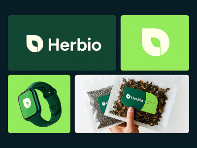 Herbio – Modern Herbal Branding & Packaging Design branding graphic design health herbal leaf logo modern packaging