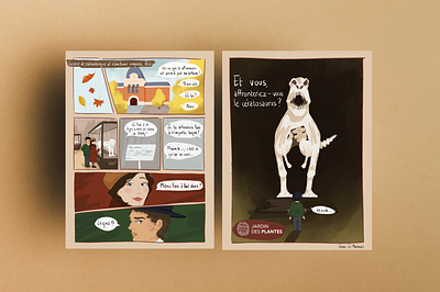 Short comic art bd comic digital graphic design illustration museum playful procreate storytelling