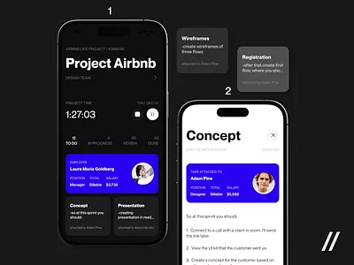 Task Manager Mobile Ios App android animation app app design app interaction dashboard design ios manage management mobile mobile ui motion project startup task task card track ui ux