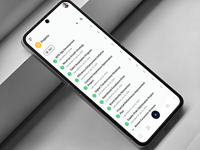 Projects Lists app interface business app clean ui corporate app dashboard design enterprise app management dashboard minimal design mobile app design mobile ui modern ui productivity app project dashboard project management project tracker task management task tracker uiux ux design workflow management