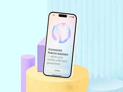 AI Finance Assistant App - Findash 3d 3d sphere ai animation app artificial intelligence design expense tracker ai finance finance companion finance ui financial fintech fintech app interaction mobile mockup ui uiux ux