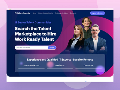 Recruitment Landing Page branding graphic design it landing page recruitment ui ui ux web app