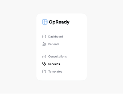OpReady: Menu admin icon icons interface menu minimalsim panel ui