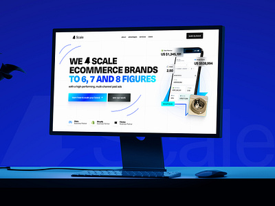 Clean & Modern Website for Marketing Agency / 4Scale branding marketing ui uiux design website