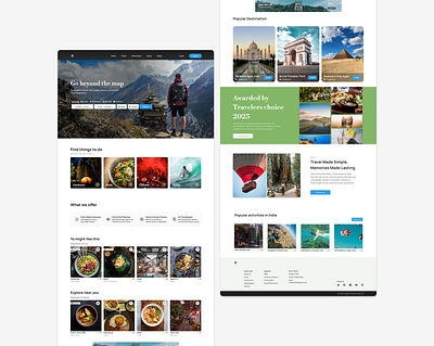 Traveling landing page Ui booking branding flightbooking graphic design landingpage minimal travel traveling ui uidesign uiinspiration uiuxdesign webdesign