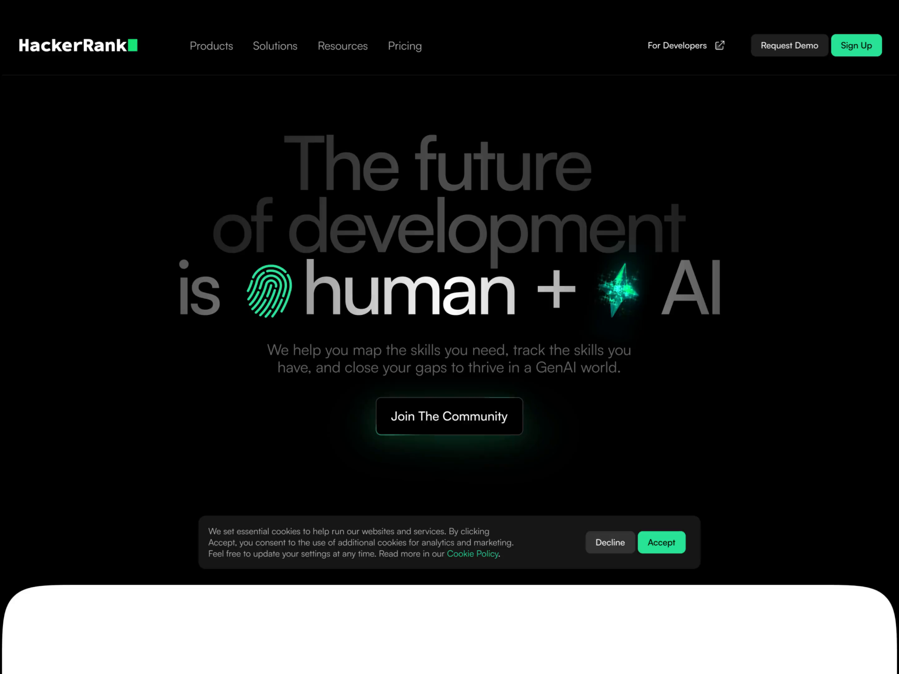 Example of B2B SaaS Landing Page Design for HackerRank