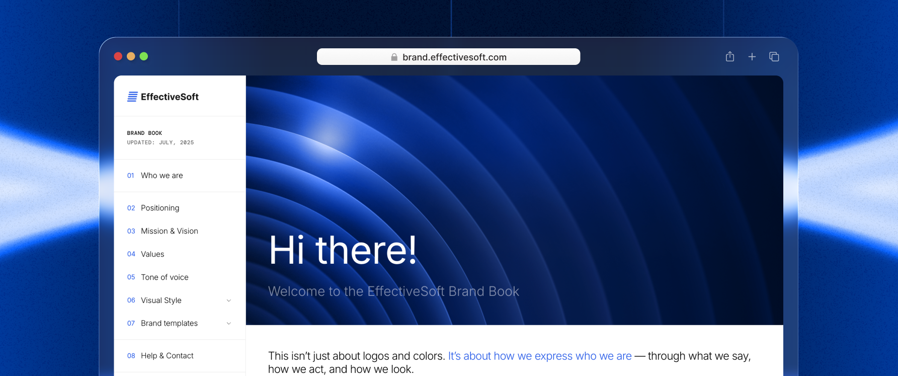 Example of Brand Book Platform