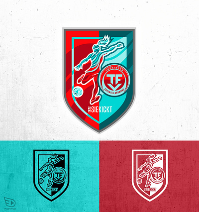 Logo concepts - girls soccer chipdavid dogwings drawing logo soccer sports graphic vector