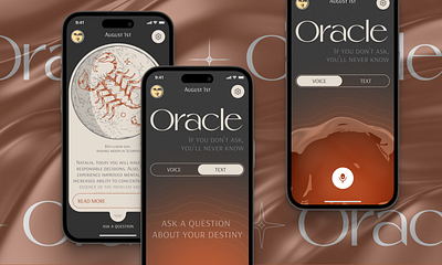 ✨ Oracle — AI Fortune Teller App ✨ branding design illustration interface ios mobile ui user interface ux uxui