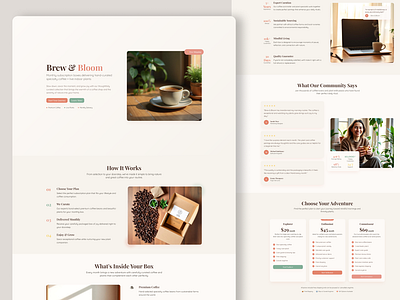 Coffee and Plant Delivery Website animation branding design graphic design illustration landing landingpage logo typography ui ux vector website