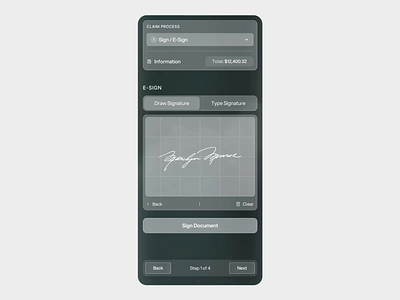Claim Concept claim e sign mobile