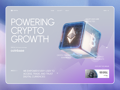 Cryptis - Website Design bitcoin blockchain blockchain landing page blockchain website creative website crypto crypto landing page crypto website ethereum landing page modern website tech website technology website ui ux web design