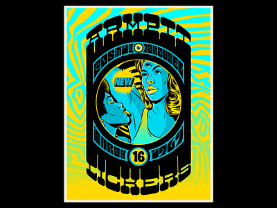 The Armpit Lickers Gig Poster band concert poster design fun graphic design illustration music music art parody poster psychedelic retro surrealism typography vector vintage