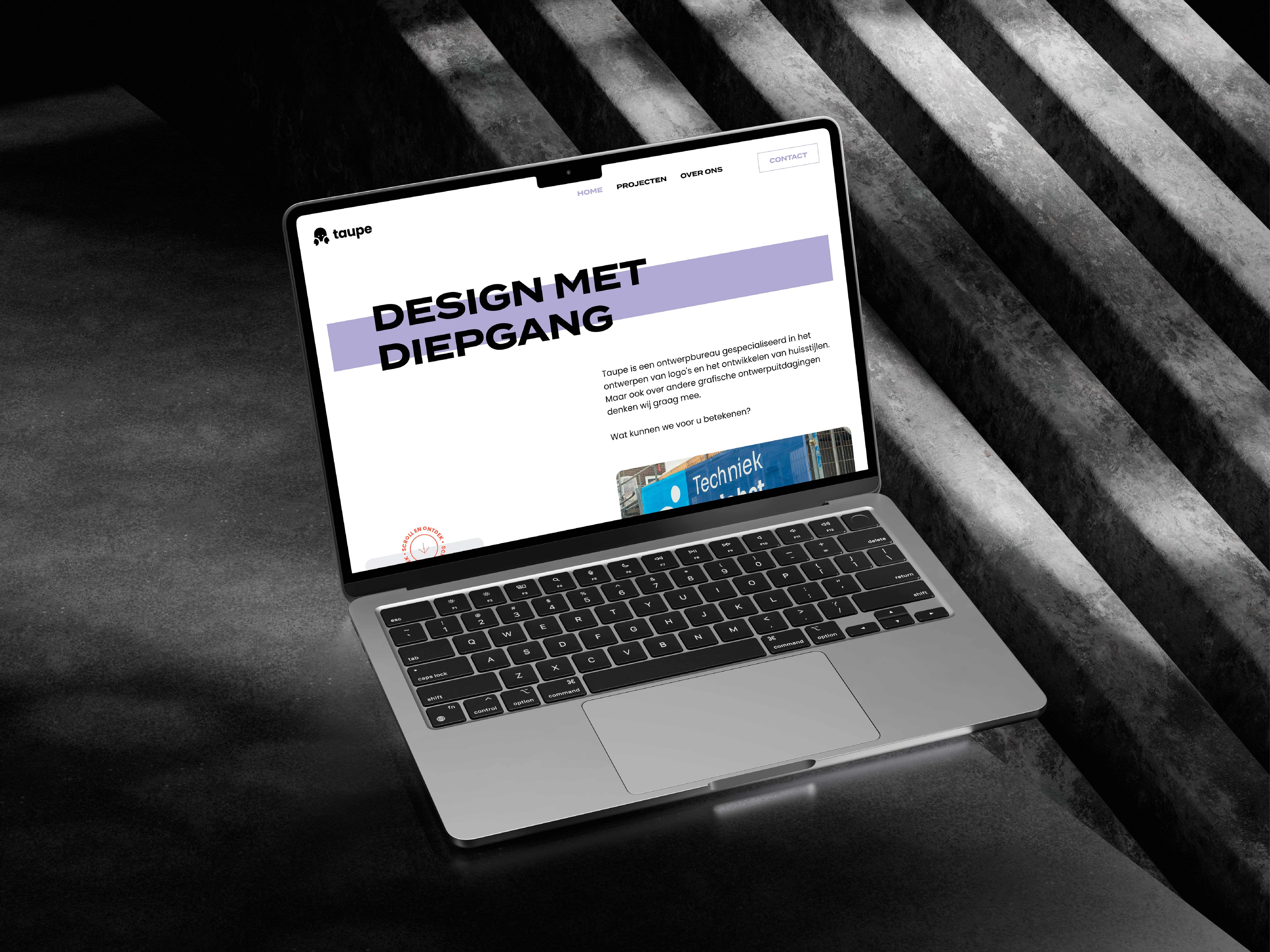 Example of Website for Taupe Graphic Design
