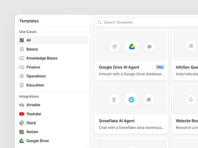 Ai Workflow Templates Modal ai flow modal sidebar templates workflow