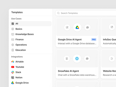 Ai Workflow Templates Modal ai flow modal sidebar templates workflow