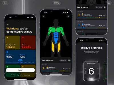 Fitness Mobile App exercise fitness fitness app gym gym app ios mobile