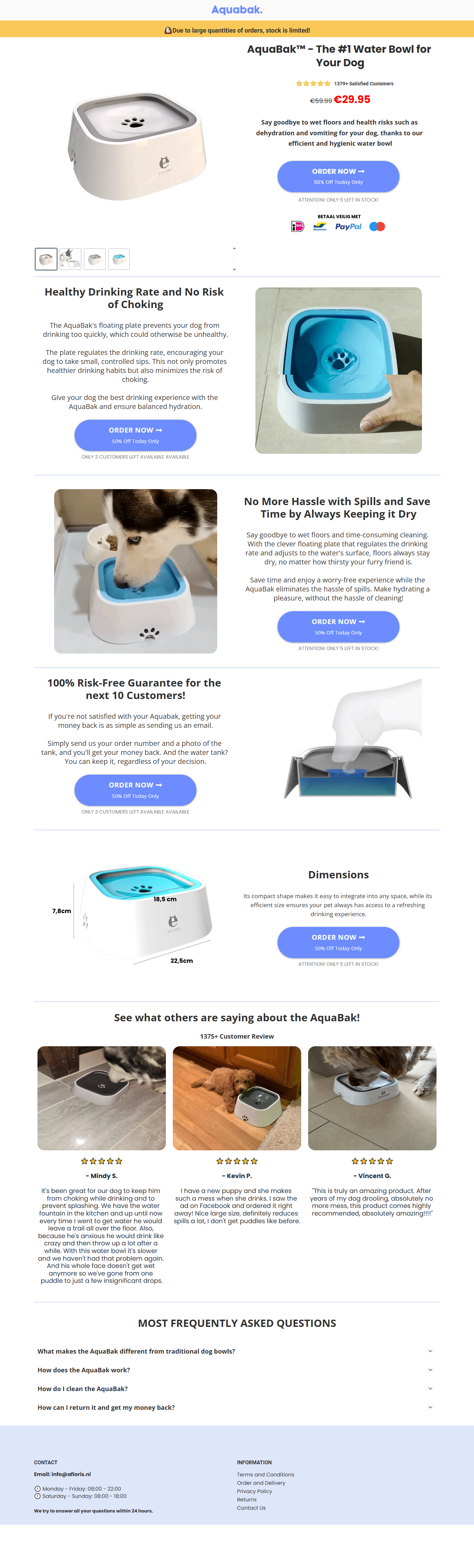 Pet AquaBak Water Bowl Product page On Funnelish clone funnelish funnel clone advertorial page clone checkout page clone funnel clone landing page clone website copy website custom funnel custom funnelish funnel design funnelish funnelish expert funnelish funnel funnelish template high converting funnel product launch funnel product page sale page sales funnel shopify funnel