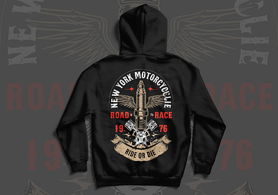 Vintage Motorcycle Hoodie Design apparel design desertvibes design graphic design illustration logo motorcycle culture motorcycle hoodie design streetwear streetwear branding typography vector vintage illustration