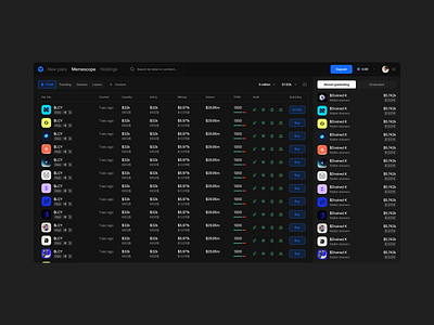PIP — Memecoin Dashboard brand branding clean crypto dashboard design flat graphic design logo typography ui ux web3