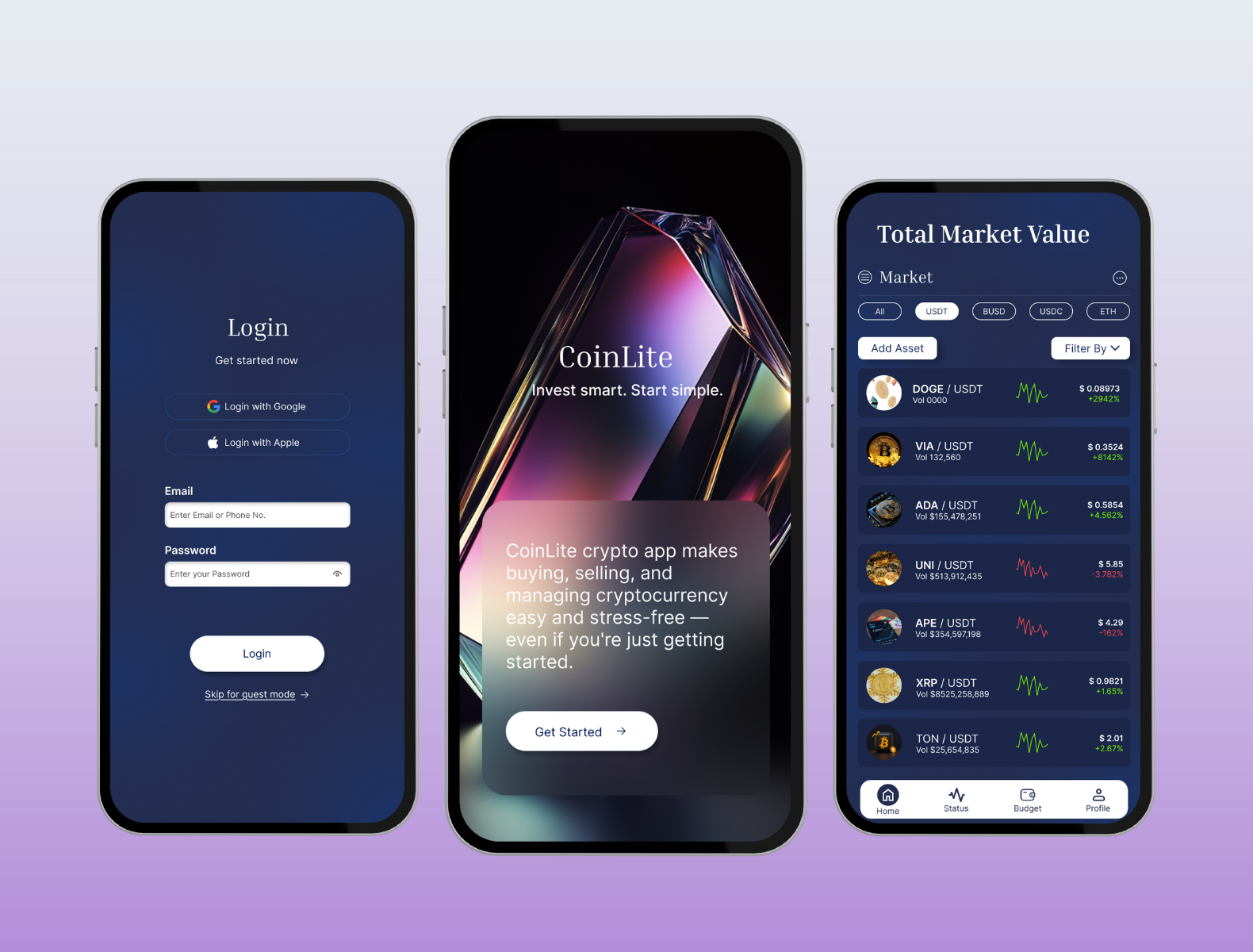 Crypto Wallet App app design app screen app ui bit coin blockchain app crypto crypto app crypto market crypto wallet mobile app mobile app design ui ui design ui ux ux web3 design