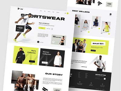 PLR - E-Commerce Web-design for Sports Apparel clothing ecommerce shop sport sports apparel sports clothing sportswear store web web design website
