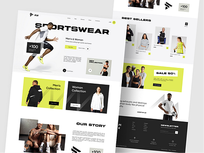 PLR - E-Commerce Web-design for Sports Apparel by Usman A. on Dribbble