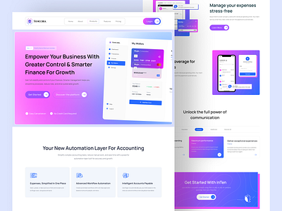 Finance Landing Page / Website b2b banking clean finance finance landing page financial financial landing page fintech fintech website management modern platfrom saas saas landing page startup uiux website