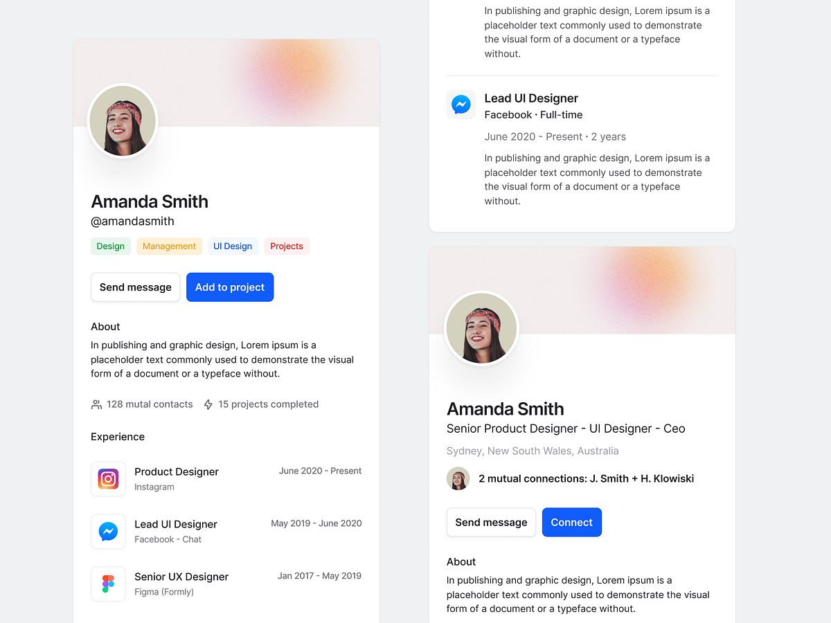 Stratis UI - Sidebar Profile by Monty Hayton on Dribbble
