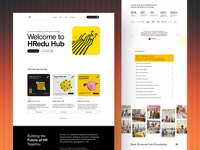 HREdu - Magnus agency carousel classes courses education faq hero section hr hub website interaction landing lessons numbers online courses ui ui design ux webflow website website ui