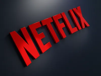 Netflix 3D Logo 3d blender branding design digital illustration john cave logo rd studios