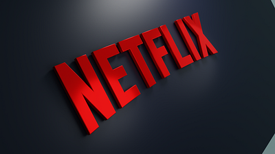 Netflix 3D Logo 3d blender branding design digital illustration john cave logo rd studios