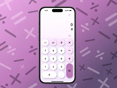 Minimal Calculator UI calculatorapp calculatorui clean ui conceptdesign creative dailyui design dribbblers figma minimal design mobile ui numberapp productivityapp purpletone redesign ui ui design ui ux uiuxdesigner ux design