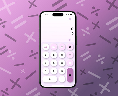 Minimal Calculator UI calculatorapp calculatorui clean ui conceptdesign creative dailyui design dribbblers figma minimal design mobile ui numberapp productivityapp purpletone redesign ui ui design ui ux uiuxdesigner ux design