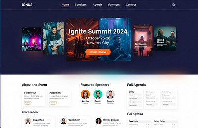 Event Website UI/UX graphic design ui ux