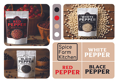 Spice Packaging | Red pepper | White Pepper | Black Pepper black pepper branding design graphic design illustration label design packaging design pouch design pouch label pouch packaging product label product label design red pepper spice packaging stand up pouch sticker design white pepper