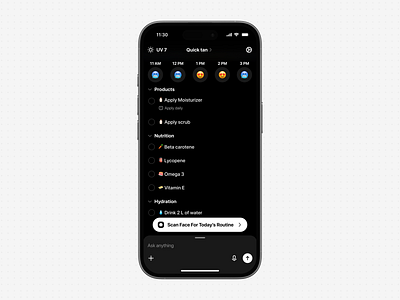 Minimal Tanning App UI branding design illustration ui uidesign uiux