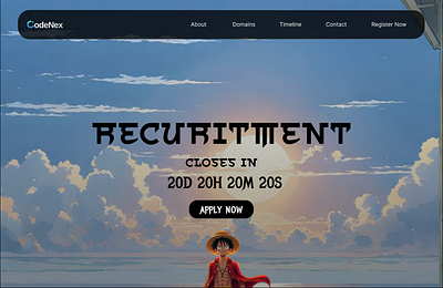 Recruitment Website UI Design – Figma Showcase 3d animation branding graphic design hero section landing page modern ui motion graphics parallax effect ui website design website hero