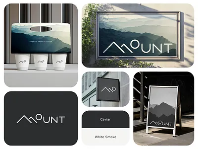 Mount - Cafe Branding brand design brand identity branding branding logo brands brewing cafe cafe branding coffee coffee branding coffee logo coffee shop design graphic design illustration logo logo presentation logotype mountain visual identity